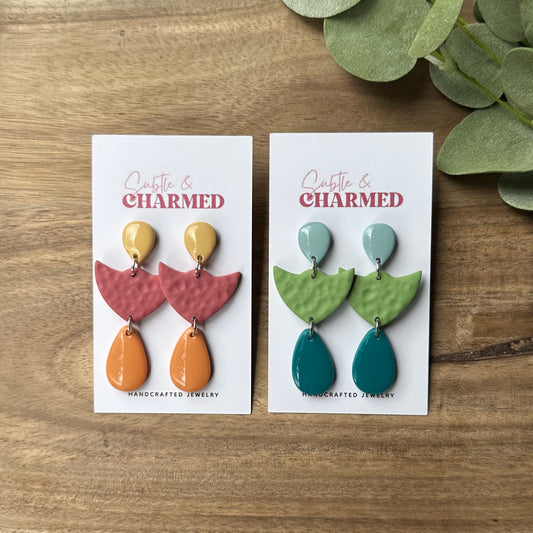 Spring Color Block Dangles