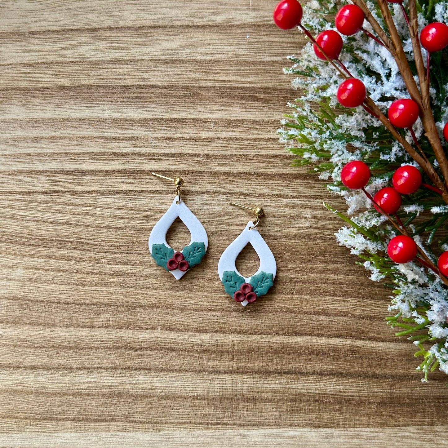 Christmas Holly Dangles