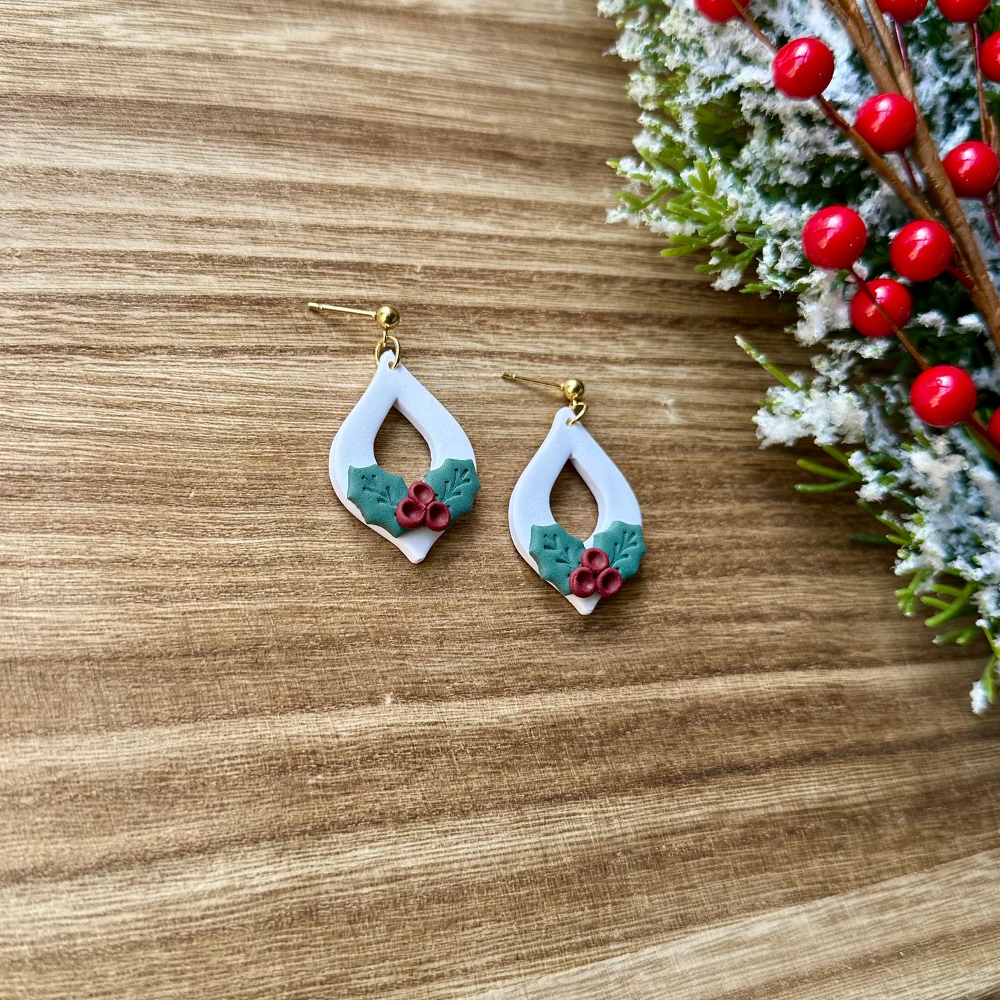 Christmas Holly Dangles